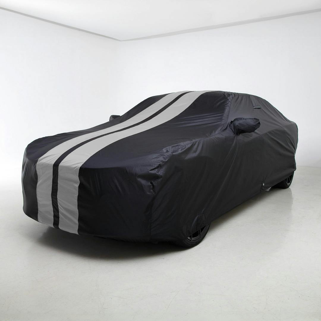 a car with a car cover on it